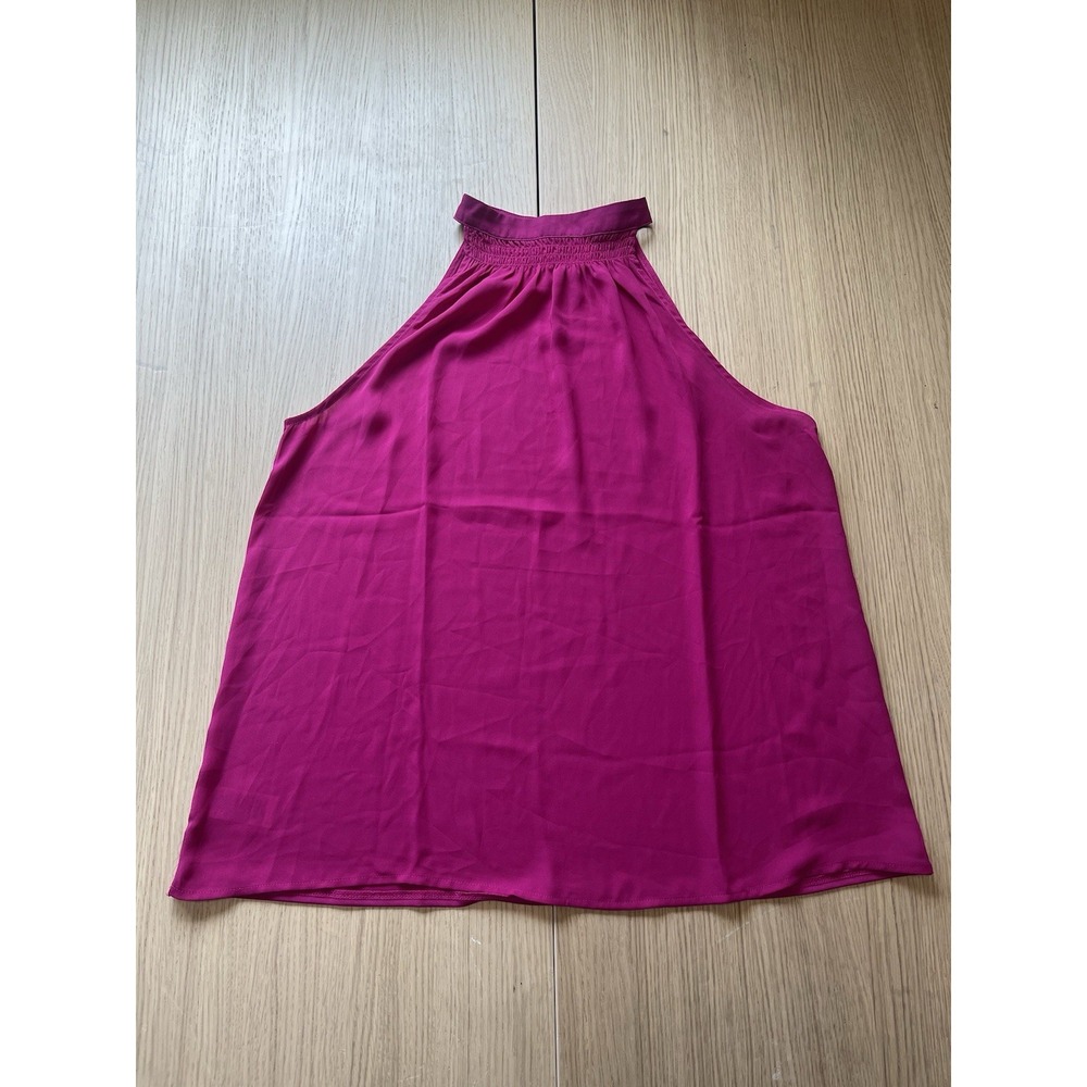 Ann Taylor Women's Large Fuchsia Halter Neck Blouse Sleeveless NWT - Picture 1 of 5